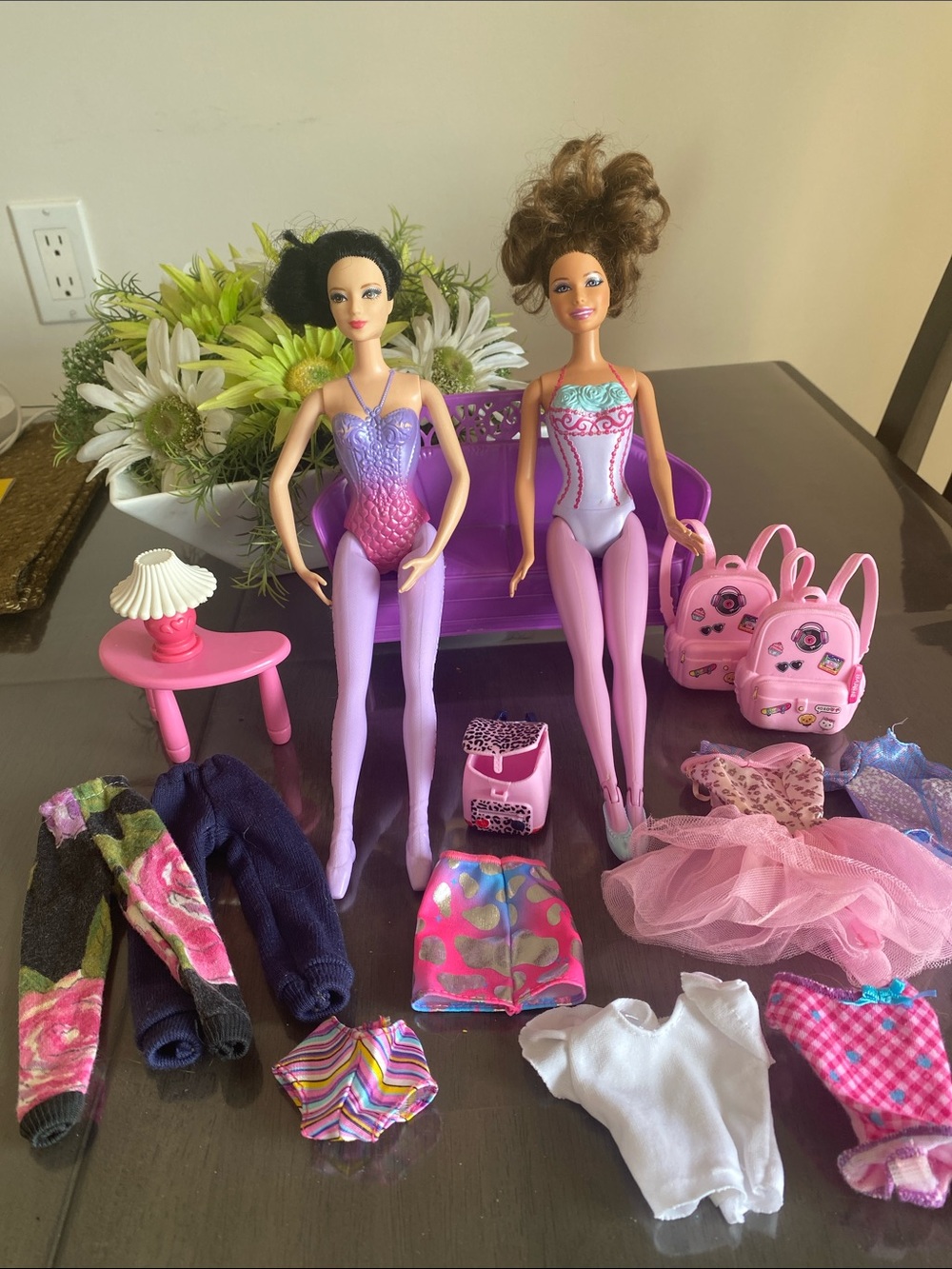 (16 piece) Mattel Barbie Ballerina Dolls Clothes Bundle dance